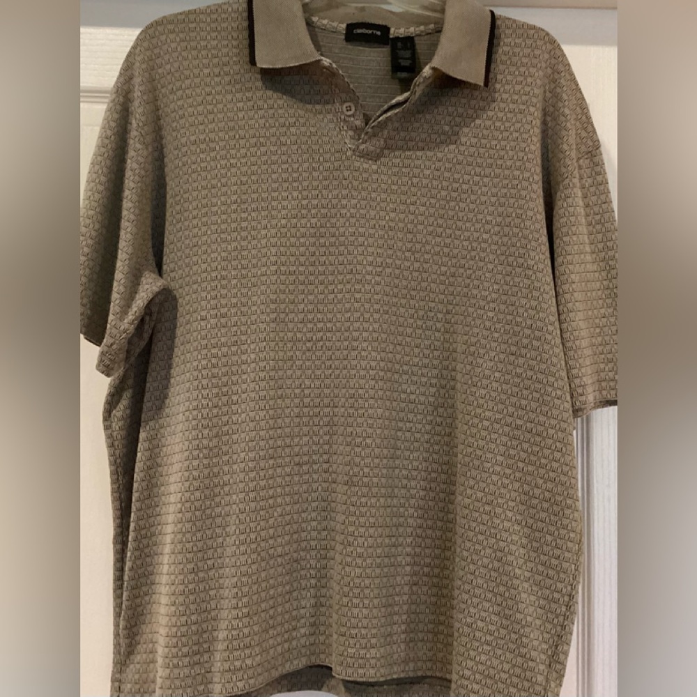 Claiborne Mens Polo Short Sleeve Shirt- Size Large